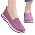 thumbnail image 5 of uvwlwu Women's Large Size Casual Shoes Breathable Mesh Women's Shoes On Lightweight Mom Shoes Soft Soled Versatile Shoes.(Purple,7.5), 5 of 9