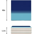 thumbnail image 3 of FMSHPON Gradient Blue Set of 8 Coaster for Drinks, Absorbent Ceramic Stone Coasters Cup Mat with Cork Base for Home Kitchen Room Coffee Table Bar Decor, 3 of 4