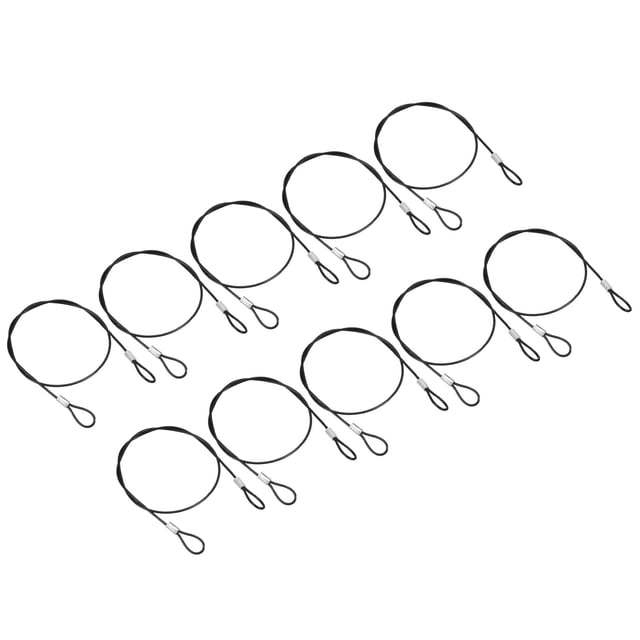 Cerradura de Cable de Seguridad de Acero Uxcell para Iluminación de Escenario Cuerdas de Alambre Negras 2mmx0.5m 10Pcs