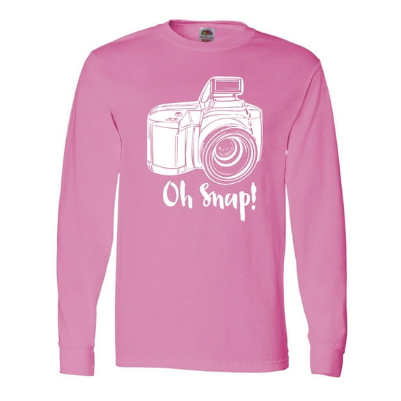 Inktastic Camera Oh Snap Long Sleeve T-Shirt