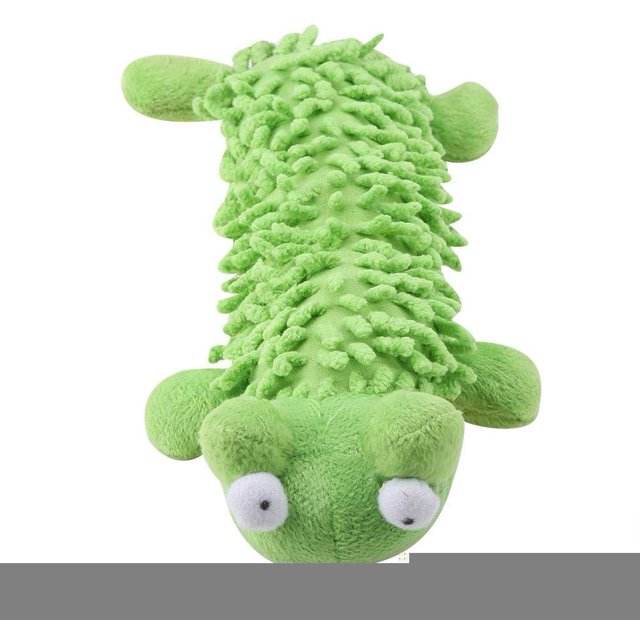Durable Toy Dog Plush Squeaker Toy Interactive Teeth Cleaning Toy Funny Toy Training Tool For Small Medium Dogs Pets(Green)