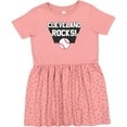 thumbnail image 3 of Inktastic Cleveland Rocks with Baseball Girls Toddler Dress, 3 of 5