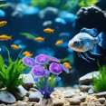 thumbnail image 4 of Artificial Aquarium Plant Blue Fish Tank Decor For Aquarium Setup Tank Landscaping Quiet Tank Display,B-10Cm, 4 of 4