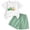 B2-Green, variant on Baby Girl Summer Clothes 3T 4T Cartoon Short Sleeves Shorts Set 2pcs Shorts Outfits Set, Red 18-24M