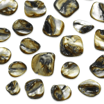 Natural Slate Water Wall - Expo Int'l Chunky Tinted Shell Beads - Slate - 2 x 8
