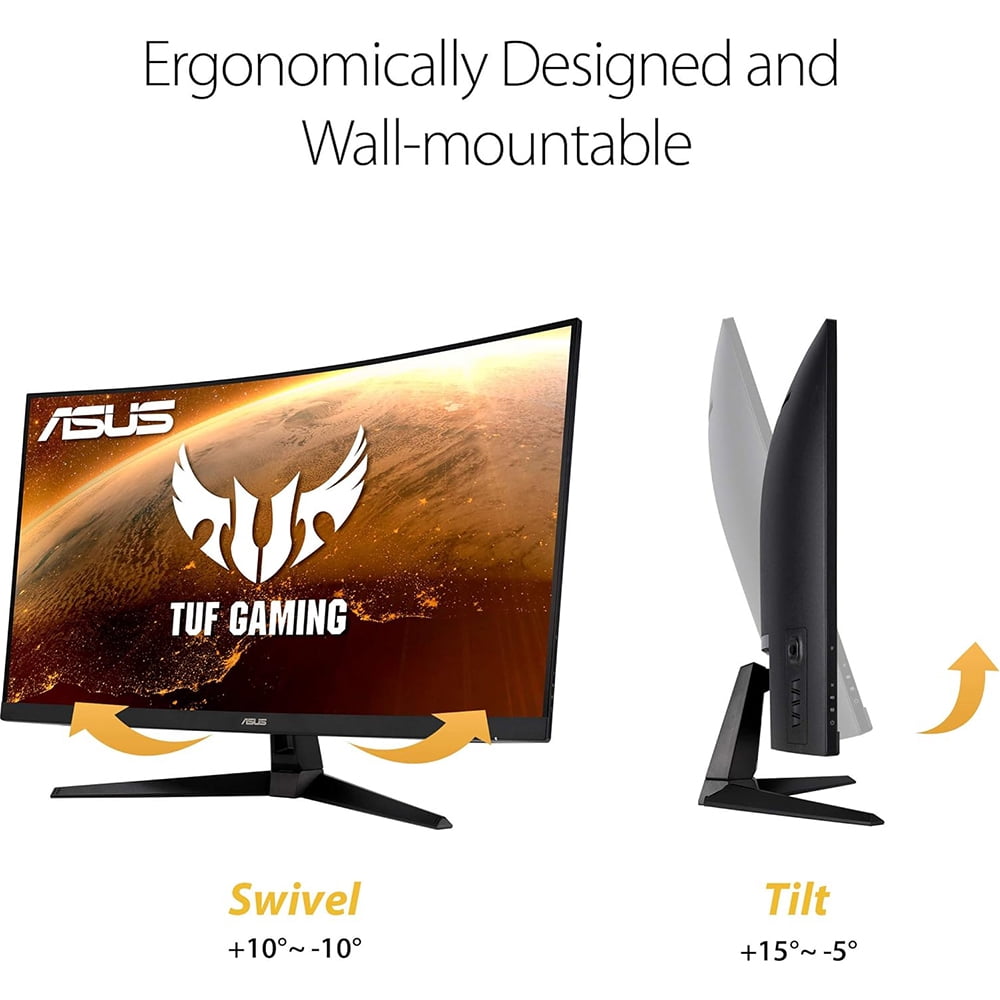 ASUS VG32VQ1B 32" 2560x1440 LCD Anti-Glare Computer Monitor with DisplayPort cable & Power adapter, Black