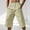 Beige, variant on Aueoeo Long Shorts For Men Casual Summer Beach Shorts Solid Color Elastic Waist Drawstring Vacation Shorts with Pockets