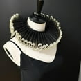 thumbnail image 6 of Adjustable Elizabethan Neck Ruff Victorian Shakespearean Theater Faux Collar, 6 of 15