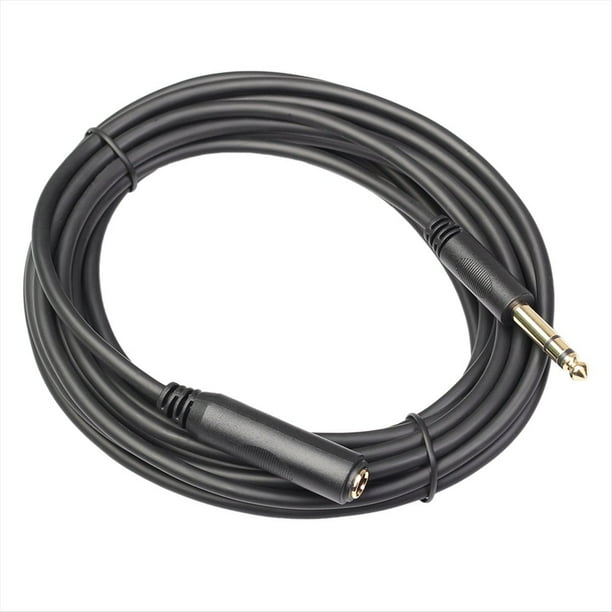 1/4 TRS 6,35 mm Macho A 6,35 mm Hembra Cable de Extensión Estéreo Cable de Extensión de Auriculares Chapado en 180 cm