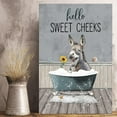 thumbnail image 6 of VELVET Donkey Decor Wall Art: Sitting Bathtub Poster, Farmhouse Style, Artwork 16x24inch Framed, 6 of 7