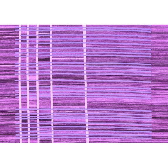 Ahgly Company Indoor Rectangle Abstract Purple Modern Area Rugs, 2' x 5'