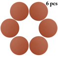 thumbnail image 2 of Coofit 6 Pcs Dessous de Verre en Faux Cuir Imperméable Résistant à la Chaleur Dessous de Verre Rond Tapis, 2 of 10