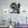 thumbnail image 4 of Handmadetneonsign Custom Motocross Biker Metal Wall Art LED Light - Personalized Dirt Bike Led Sign, 4 of 5