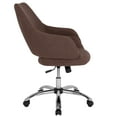 thumbnail image 6 of Flash Furniture Madrid Home and Office Upholstered Mid-Back Chair in Brown Fabric, 6 of 7