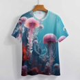 thumbnail image 3 of Jellyfish Ocean Style Women's T-Shirt Short Sleeve T Shirts Tops Tee Ladies Loose T, 3 of 6