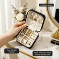 thumbnail image 4 of Casegrace Mini Travel Jewelry Box for Women Girl Leather Gift Display Jewellery Case Earrings Ring Necklace Jewelry Storage Organizer, 4 of 9