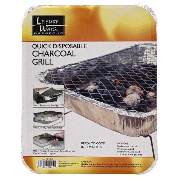 Jumbo size Portable Easy To Light EZ GRILL Disposable Charcoal Grill Ideal for Camping and Tailgate Parties Anywhere and Convenient charcoal grill Lasts 1.5 hours Grill Anytime