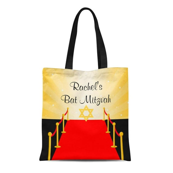 ASHLEIGH Canvas Tote Bag Red Carpet Hollywood Bat Unique Sign Custom Reusable Handbag Shoulder Grocery Shopping Bags