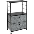 thumbnail image 2 of Sorbus Nightstand 2-Drawer Shelf Storage - Bedside Furniture & Accent End Table Chest for Home, Bedroom, Office, College Dorm, Steel Frame, Wood Top, Easy Pull Fabric Bins, 2 of 6