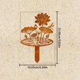 thumbnail image 2 of CoreLiving Garden Stake Decorative Yard Statues Metal Art for Outside Rustic Cat Decor Weather Resistant Lawn Ornament Durable Brown Metal Statue, 2 of 9