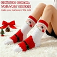 thumbnail image 5 of TRANSLINK 4 Pairs Fuzzy Socks for Women Girls Gifts Cute Cozy Fluffy Sock Warm Fuzzy Xmas Holiday Socks, 5 of 8