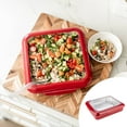 thumbnail image 3 of Aluminum Foil Tray Holder Set Covered Food Aluminum Foil Tray Holder Insulated Aluminum Foil Baking Tray Stackable Food Aluminum Foil Tray Holder For Travel Picnics And Parties Bake Pans with Racks, 3 of 3