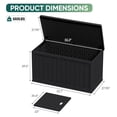 thumbnail image 4 of SONGMY 160 Gallon Resin Outdoor Storage Deck Box with Divider, Waterproof Storage Box&Bench with Lockable Lid for Garden Tools, Pools Supplies (Black), 4 of 7