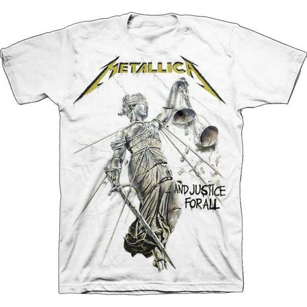 Metallica - Metallica And Justice For All White T-shirt - Walmart.com ...