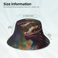 thumbnail image 3 of Kdxio Reflective Bucket Hat - Rainbow Scales Fantasy Dragon Print Bucket Hat for Men,Women, 3 of 6