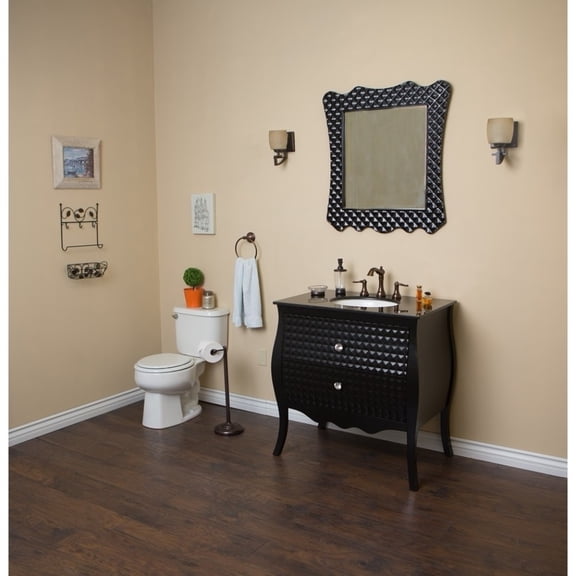 Bellaterra Home 35.4 in Single sink vanity-wood-black