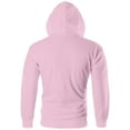 thumbnail image 5 of QHRMKOG Sweatshirts for Men Zip Up Long Sleeve Big and Tall Hooded Winter Light Loose Fit Cotton Drawstring Oversize Sweatshirts Strong with Pocket Jackets Pink L-Large, 5 of 8