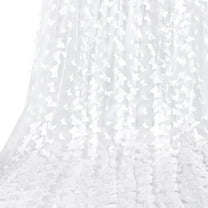 Polyester Mesh Fabric Clothing Accessories Butterfly Pattern White 1740mm 2yards/pc