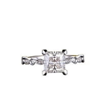 Vintage Design 1.25 Ct Man made diamond moissanite and Man made diamond moissanite Engagement Ring with 18k Gold Plating