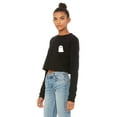 thumbnail image 2 of Crop Tops for Women Ghost Shirt Cropped Tops Ladies Casual Cropped Long Sleeve Crewneck Fleece Womens Tops Cute Daily Ghost Design Top, 2 of 3
