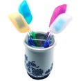 thumbnail image 4 of Paquete de 6 fundas de silicona para cepillos de dientes, ideales para el hogar y el exterior,11 Feliz Sencillez, 4 of 5