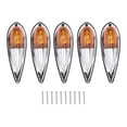 thumbnail image 2 of 5 Pcs Cab Clearance Light, Cab Marker Light Weatherproof Amber Teardrop Cab Top Running Light Universal for Trucks RV, 2 of 7