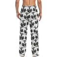 thumbnail image 7 of Men's Pajama Pants with Pockets Sleepwear Lounge Pants Stretch Casual Panda White and Black, 7 of 7