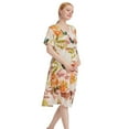 thumbnail image 4 of EGNMCR Robe d'Été pour Femmes Enceintes, Col en V, Manches Courtes, Imprimé Floral, Robe, Robe pour Femmes Enceintes, 4 of 9