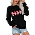 thumbnail image 1 of Qiopertar Blouse à Manches Longues Imprimée Mode Saint-Valentin pour Femmes Col Rond Pull Décontracté Offres de la Semaine Liquidation à Moins de 5$ jusqu'à 90 % de Réduction, 1 of 5