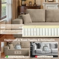 thumbnail image 4 of Ovios 106" Cloud Sofa Couch No Assembly Boneless Deep Seat Sofa for Living Room, Camel(Corduroy), 4 of 11