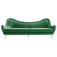 thumbnail image 6 of Sofa Couch, Green, Velvet, Living Kitchen Cafe Bistro Hospitality Restaurant, Modern Contemporary Boutique HB34259, 6 of 9