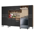 thumbnail image 1 of Cocina Integral Completa 261cm Emilly Hit Madesa 01 - Marrón/Negro, 1 of 8