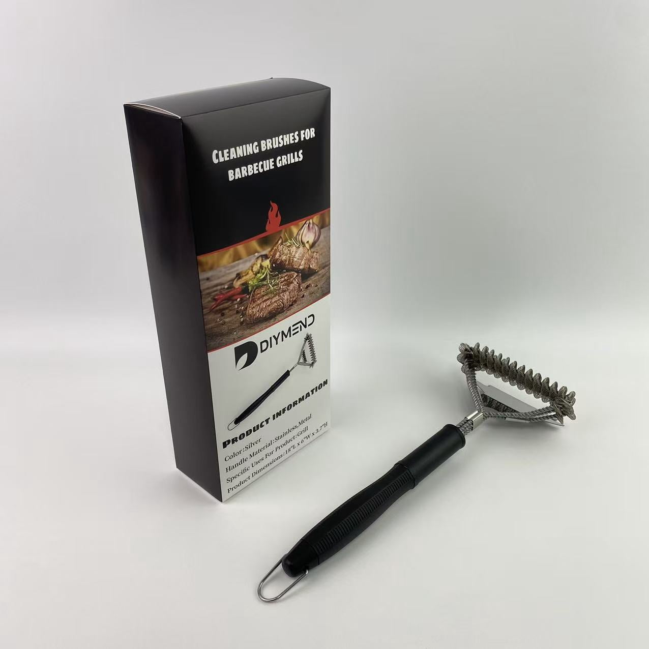 DIYMEND Cleaning brushes for barbecue grills – Safe BBQ Brush for Grill – 18'' Stainless Grill Grate Cleaner