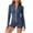 Navy, variant on Aofany Two Piece Sets for Women Summer for Women High Waisted Shorts Long Sleeve Athletic UPF 50 Jacket Gym Yoga Outfit