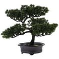 thumbnail image 7 of Artificial Bonsai Tree Decoration with Fake Pine Plant in Plastic Pot for Home Decor Green Color, 7 of 7