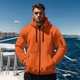 thumbnail image 4 of Migroa Mens Full Zip Hoodie Long Sleeve, Men's Full Zip Long Sleeve Hoodie, Casual Pullover Sweatshirt for Fall Winter, Athletic Top for Gym Running Casual Pullover Sweatshirt Fall Winter Fall Wear,, 4 of 8