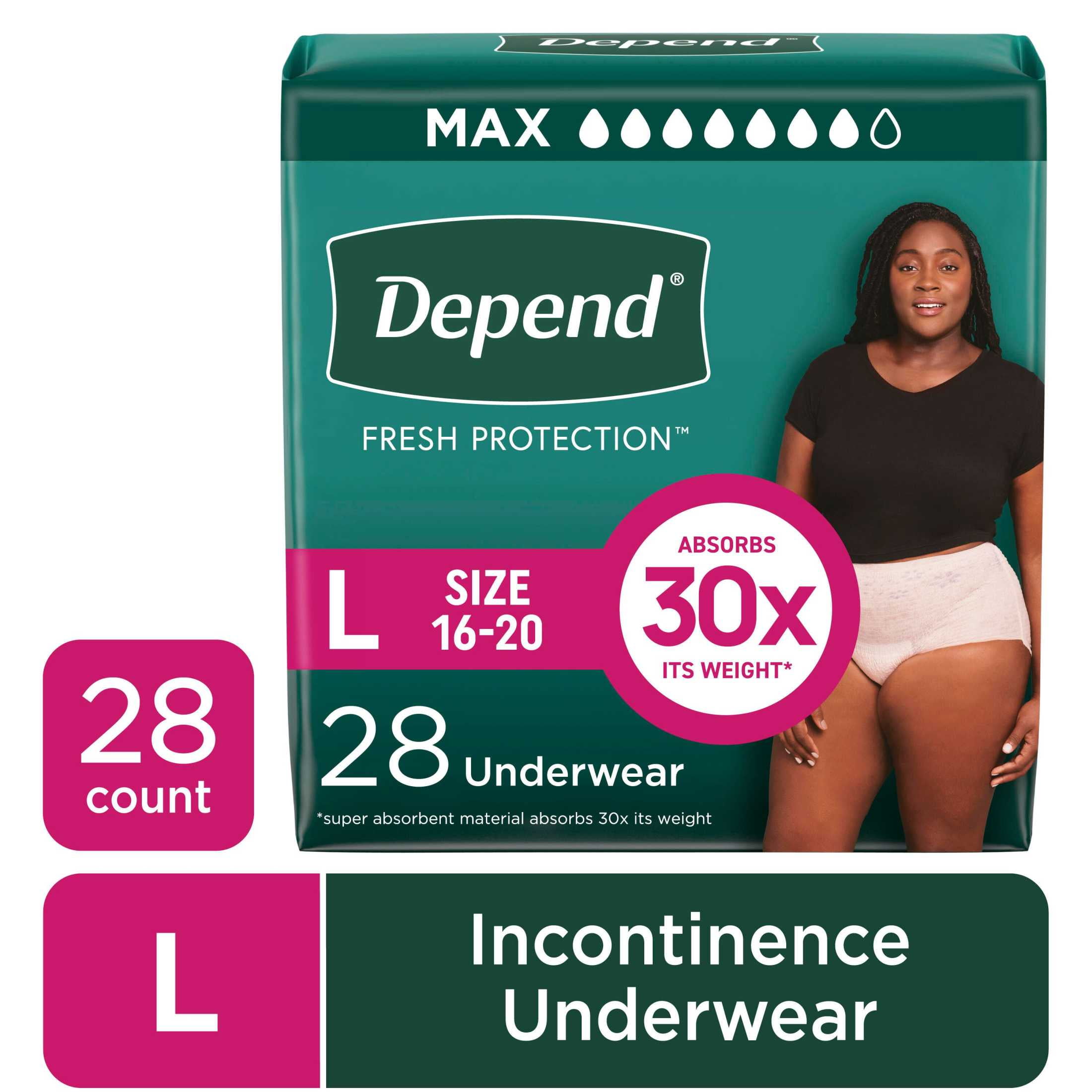 Depend Fit-Flex Maximum Absorbency Incontinence Underwear for