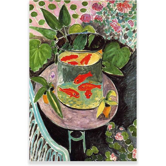 AEFER Henri Matisse Goldfish Wall Art - Abstract Art Poster Print - Matisse Goldfish Poster - Impressionist Painting Style Living Room,Home Office Decor