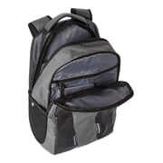 Swiss Tech Adult Unisex Reflective Black Backpack with Adjustable Straps