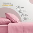 thumbnail image 3 of Sleep Zone Kids Twin Bed Sheets Set 3-Piece - Super Soft & Cute Kids Sheet Set with Flat Sheet, Fitted Sheet, Pillowcase (Twin, Ballet Pink), 3 of 6